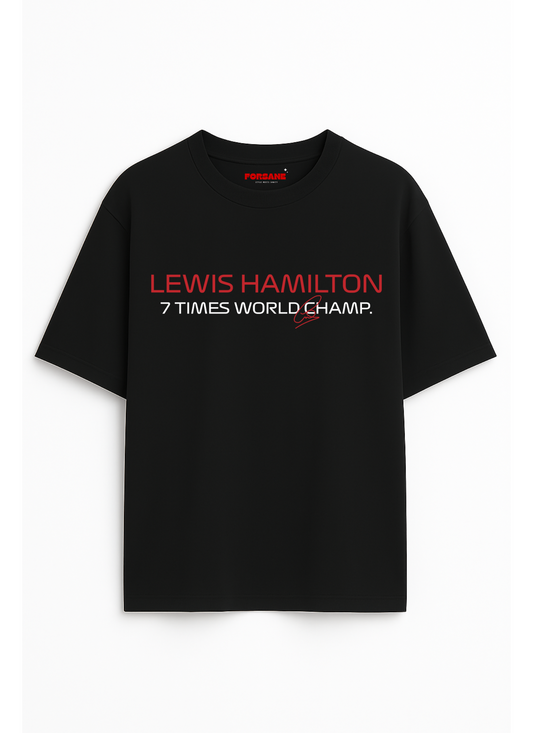 LEWIS HAMILTON FOR SCUDERIA FERRARI Unisex Terry Oversized Tee