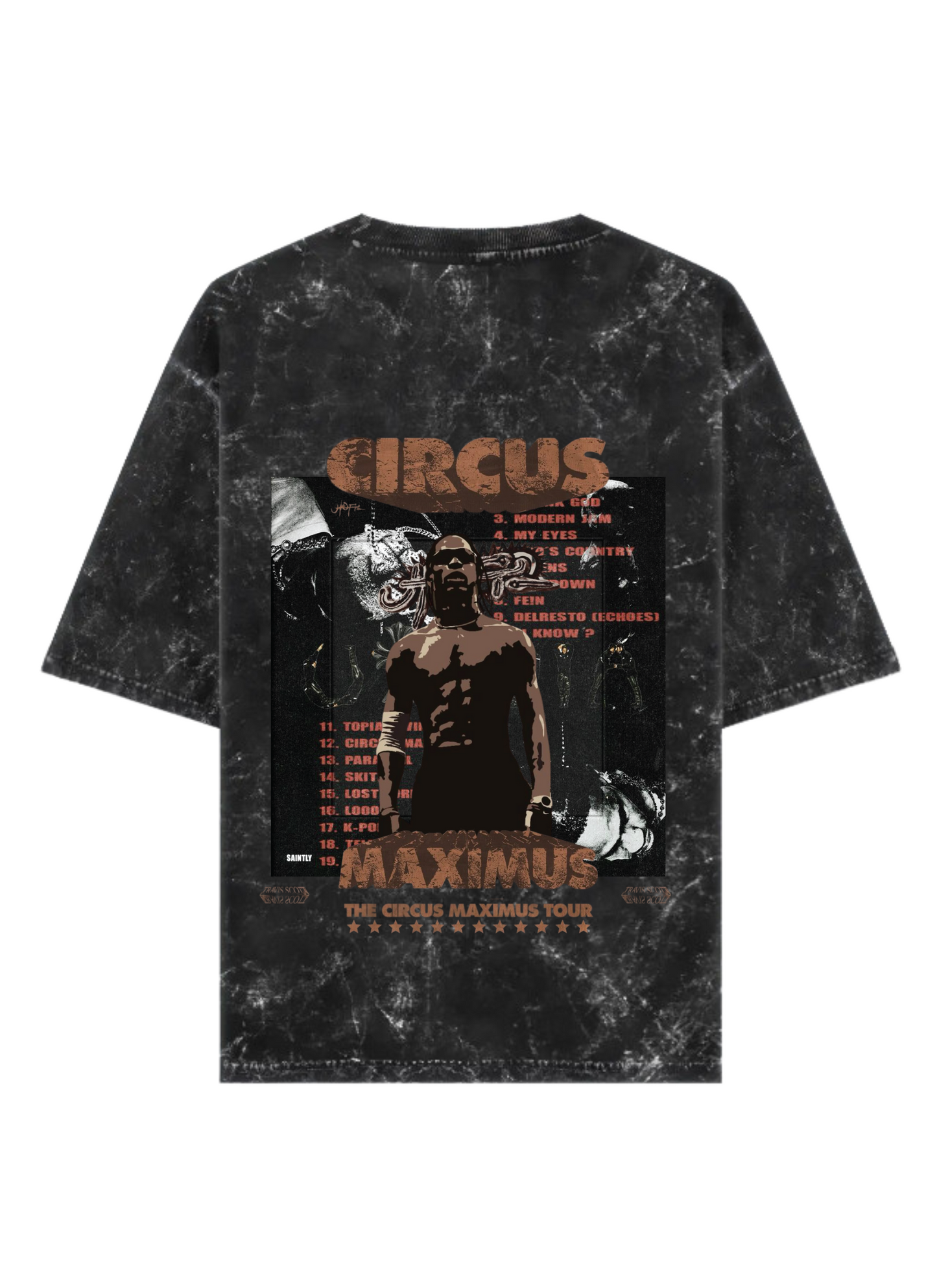TSC-CIRCUS MAXIMUS – The Tour Edition Unisex Acid Washed Oversized Tee