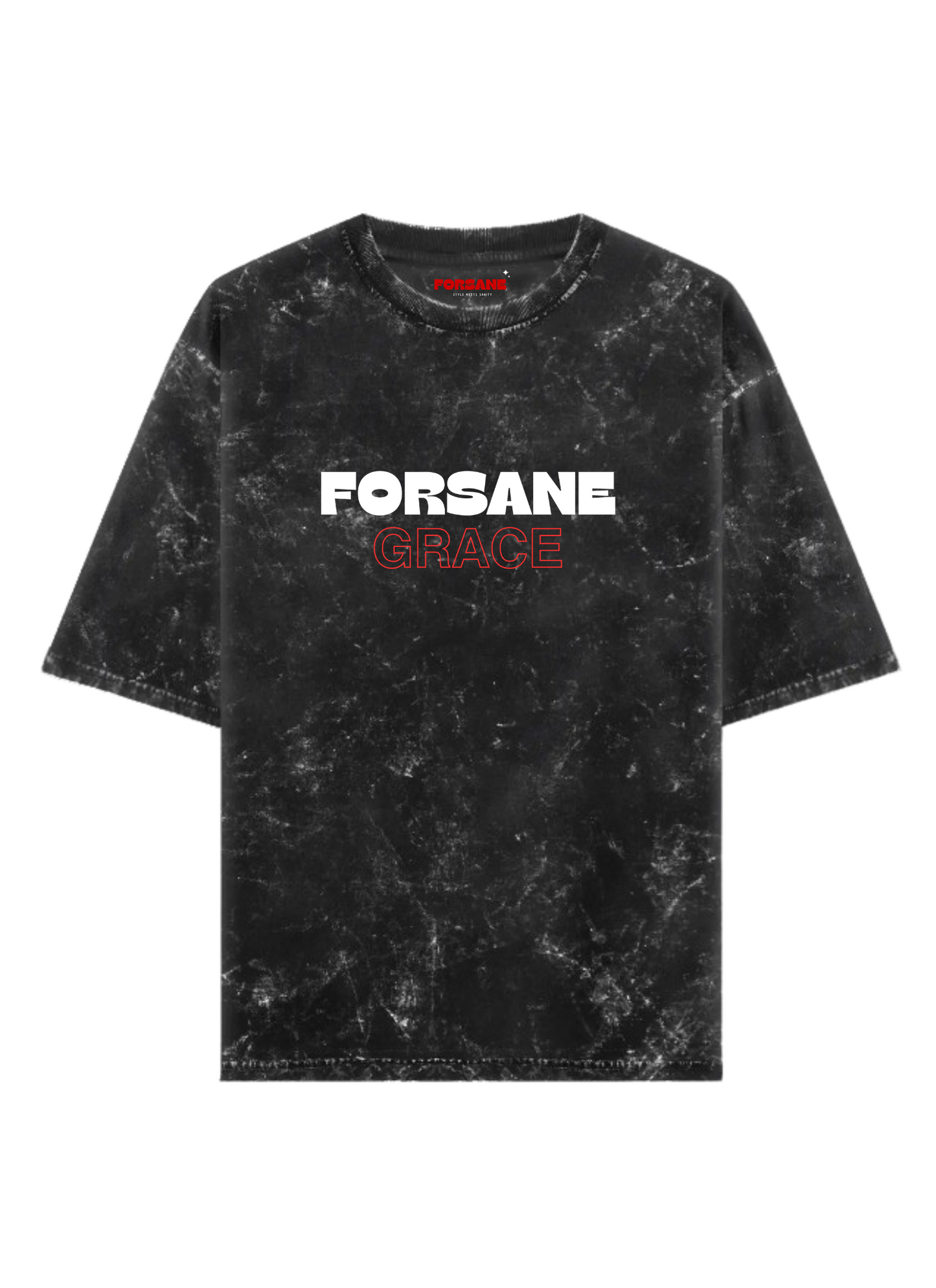 FORSANE GRACE Unisex Acid Washed Oversized Tee