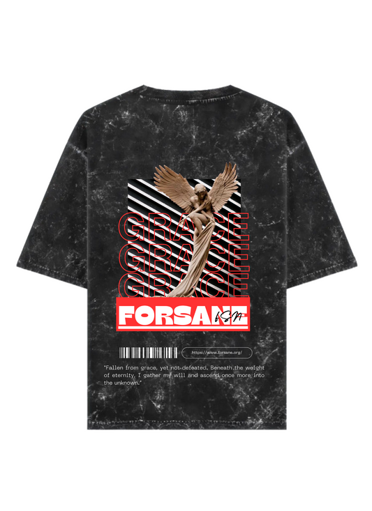 FORSANE GRACE Unisex Acid Washed Oversized Tee
