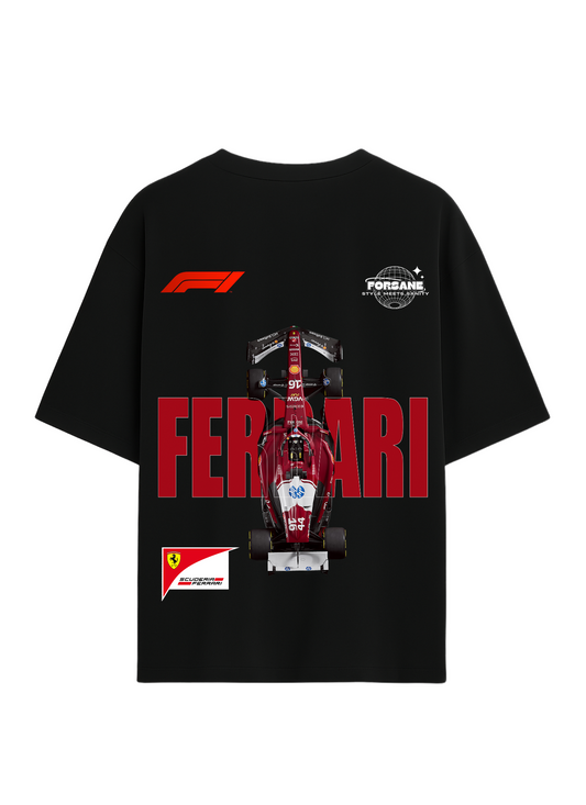 FORMULA 1 SCUDERIA FERRARI Unisex Terry Oversized Tee
