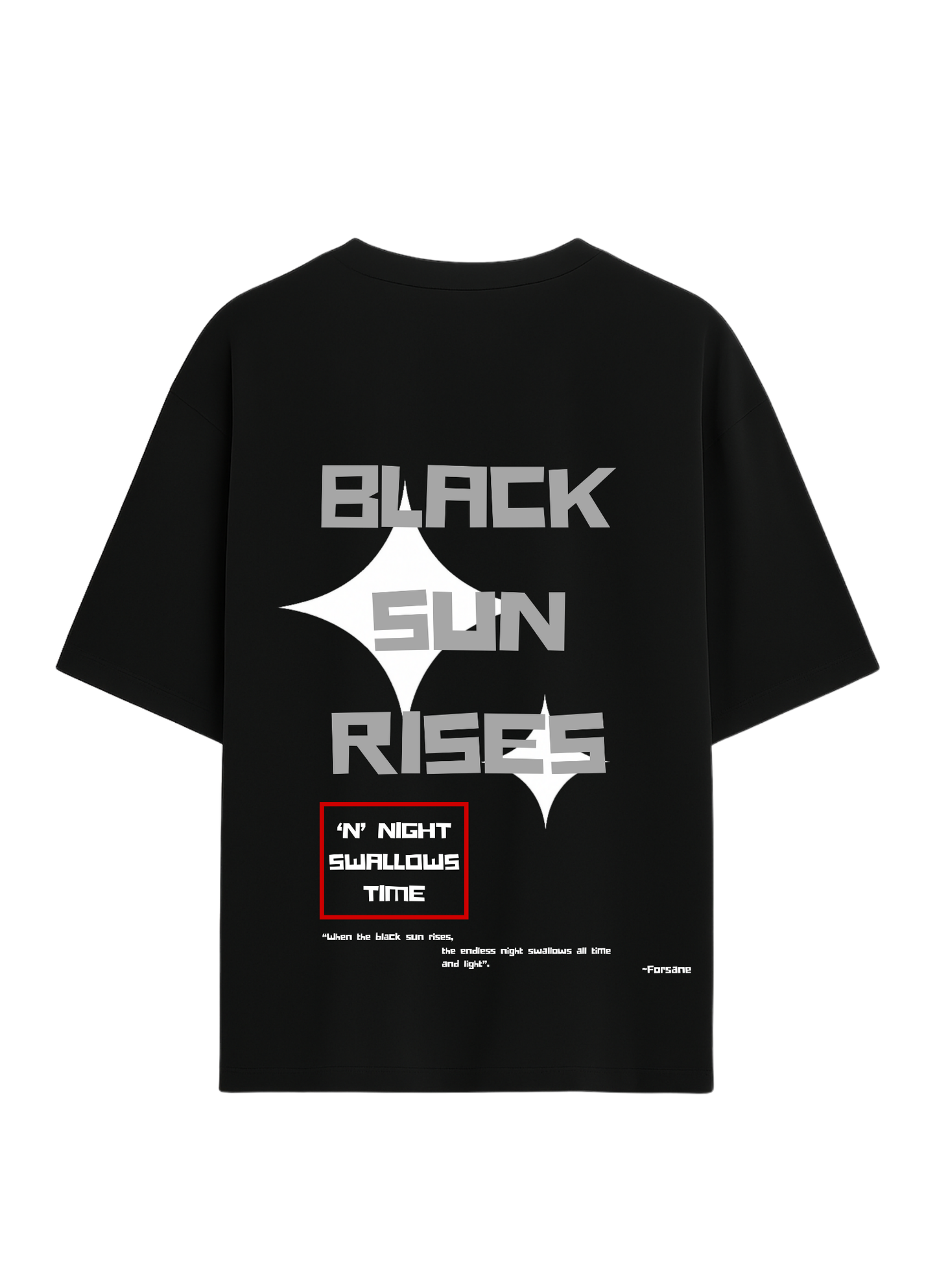Black Sun Rises Unisex Terry Oversized Tee