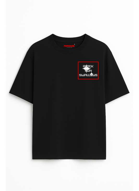 Black Sun Rises Unisex Terry Oversized Tee