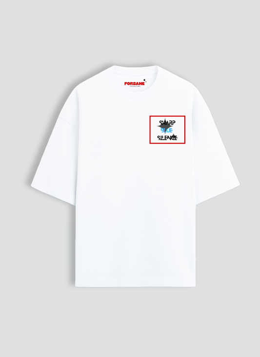 Faded Blue Static Unisex Terry Oversized Tee