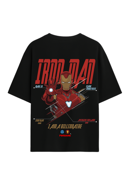 IRON-MAN THE BILLIONAIRE Unisex Terry Oversized Tee
