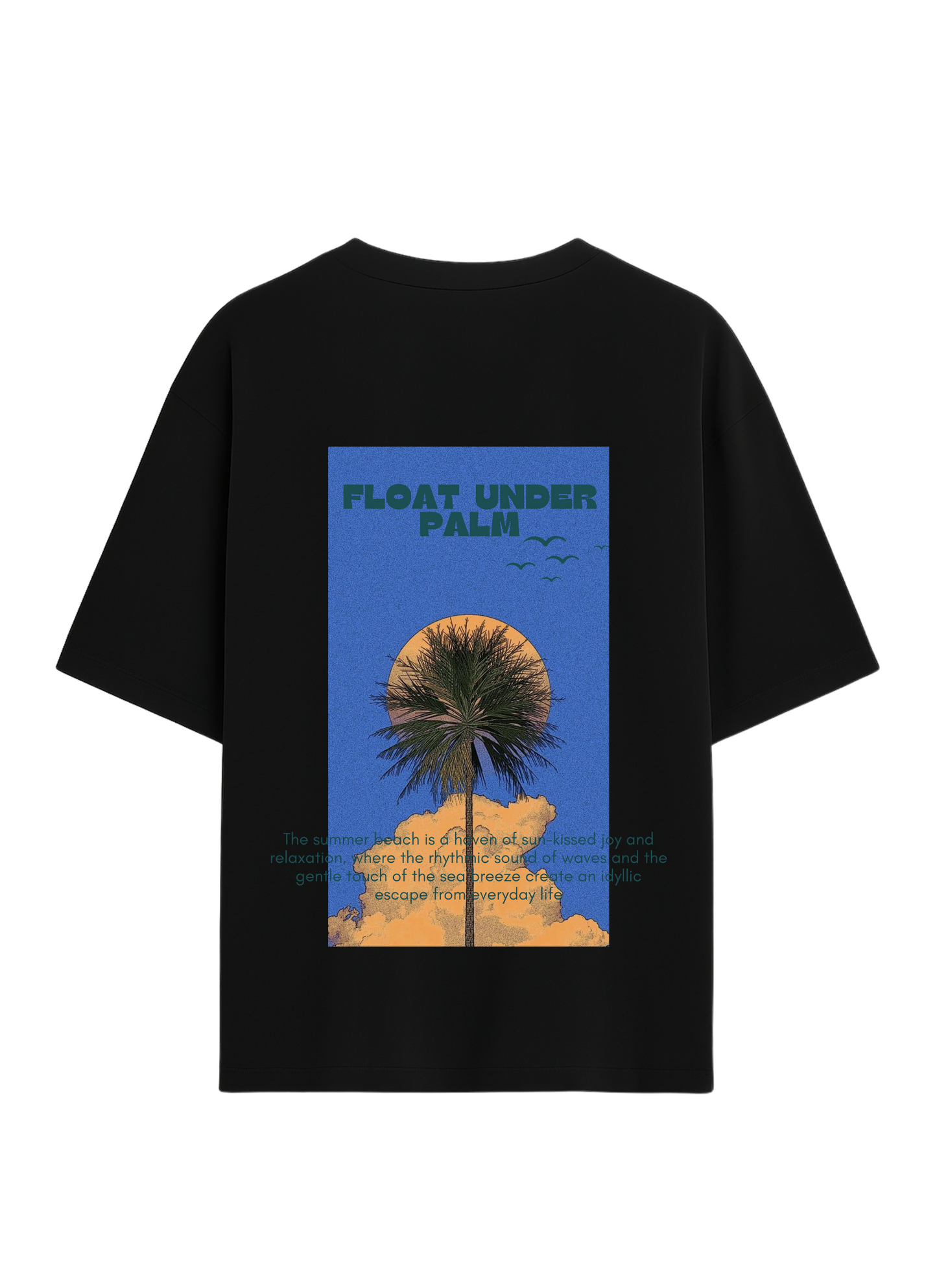 FLOAT UNDER PALM Unisex Terry Oversized Tee