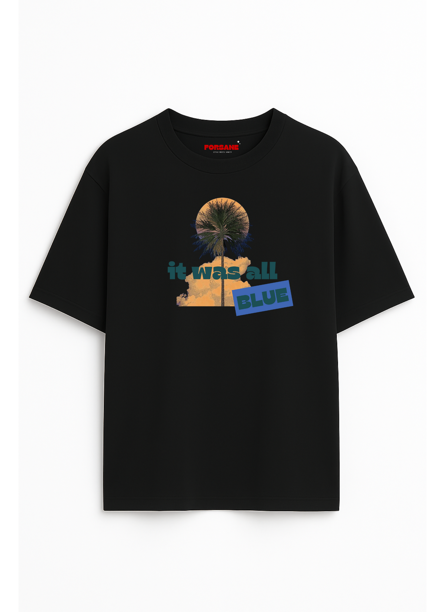 FLOAT UNDER PALM Unisex Terry Oversized Tee